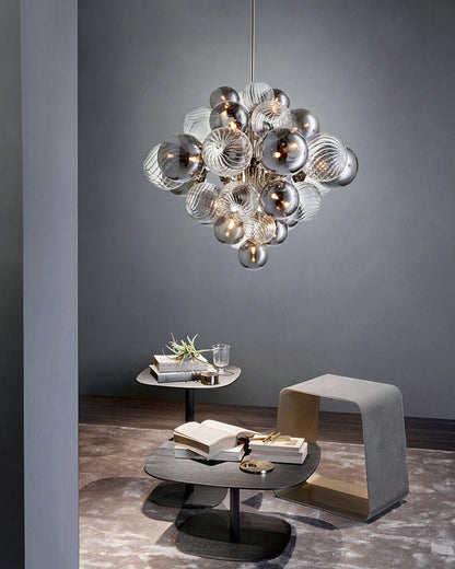 Diff Smoked Glass Bubble Chandelier-DF2198