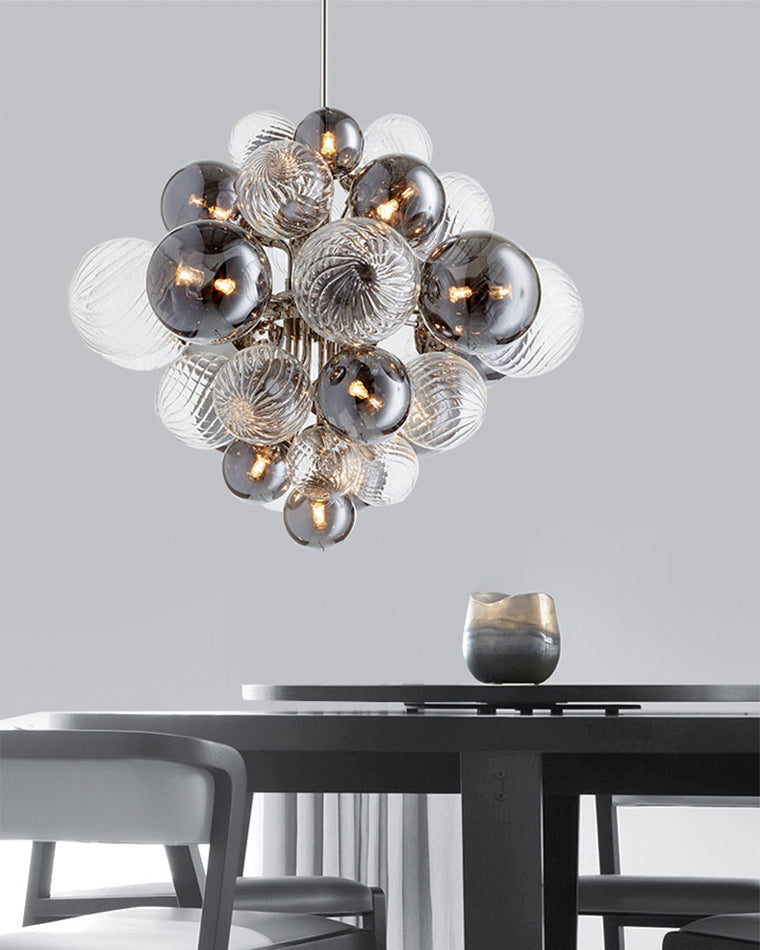 Diff Smoked Glass Bubble Chandelier-DF2198