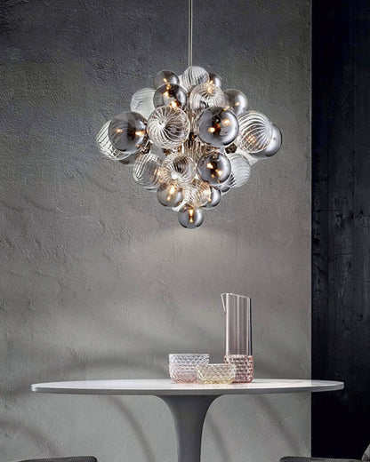 Diff Smoked Glass Bubble Chandelier-DF2198