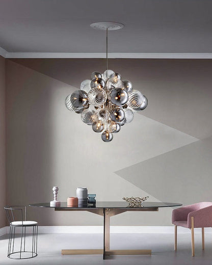 Diff Smoked Glass Bubble Chandelier-DF2198