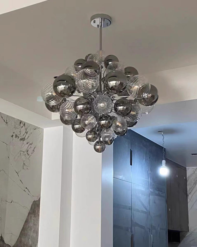 Diff Smoked Glass Bubble Chandelier-DF2198