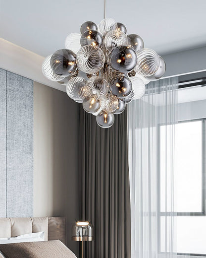 Diff Smoked Glass Bubble Chandelier-DF2198