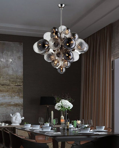 Diff Smoked Glass Bubble Chandelier-DF2198