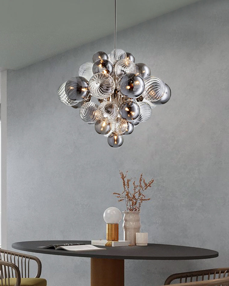 Diff Smoked Glass Bubble Chandelier-DF2198