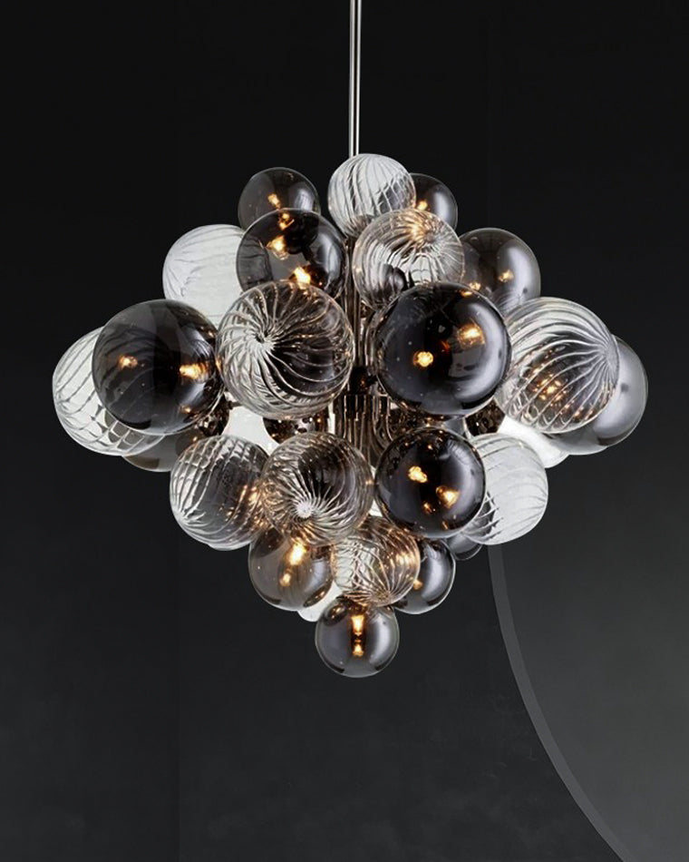 Diff Smoked Glass Bubble Chandelier-DF2198