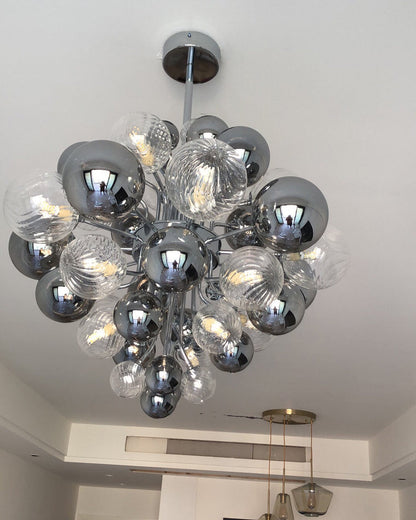 Diff Smoked Glass Bubble Chandelier-DF2198