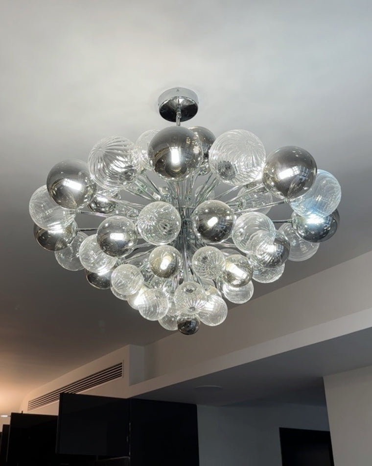 Diff Smoked Glass Bubble Chandelier-DF2198