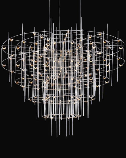 Diff Tiered Glass Rod Sculptural Chandelier-DF2199