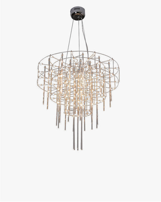 Diff Tiered Glass Rod Sculptural Chandelier-DF2199