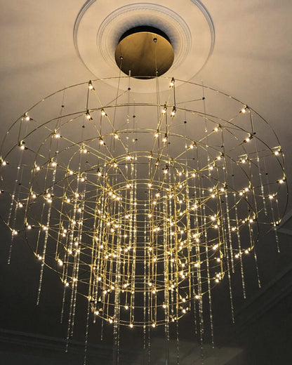Diff Tiered Glass Rod Sculptural Chandelier-DF2199