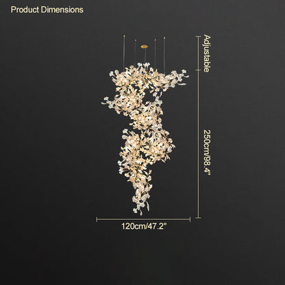 Diff Ginkgo Long Staircase Chandelier-DF2206