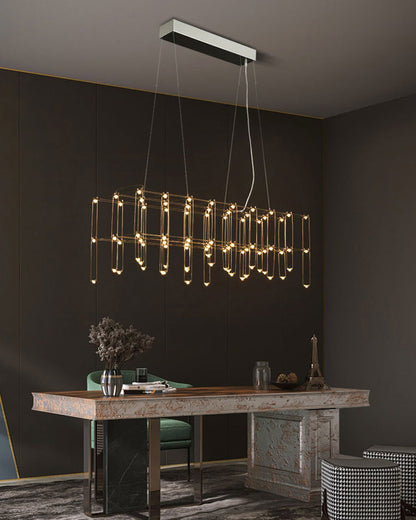 Diff Rectangular Sculptural Chandelier-DF2200