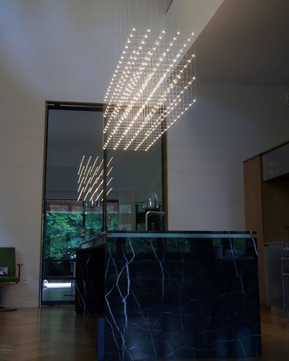 Diff Rectangular Sculptural Chandelier-DF2200