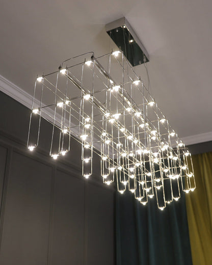 Diff Rectangular Sculptural Chandelier-DF2200