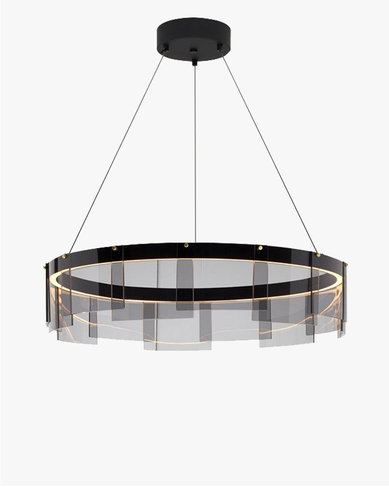 Diff Smoked Glass Round Chandelier-DF2202