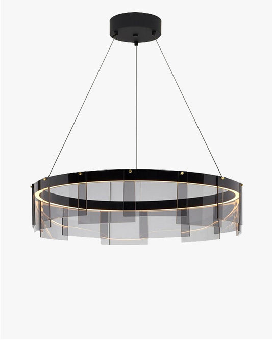 Diff Smoked Glass Round Chandelier-DF2202