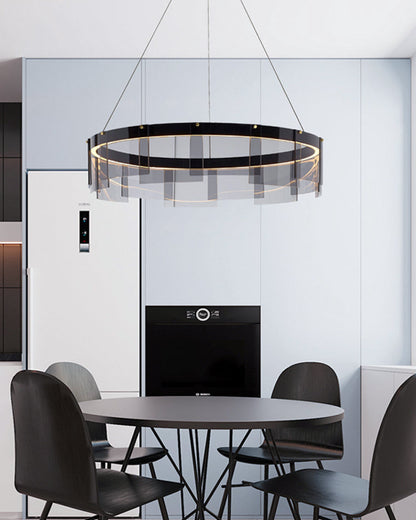 Diff Smoked Glass Round Chandelier-DF2202