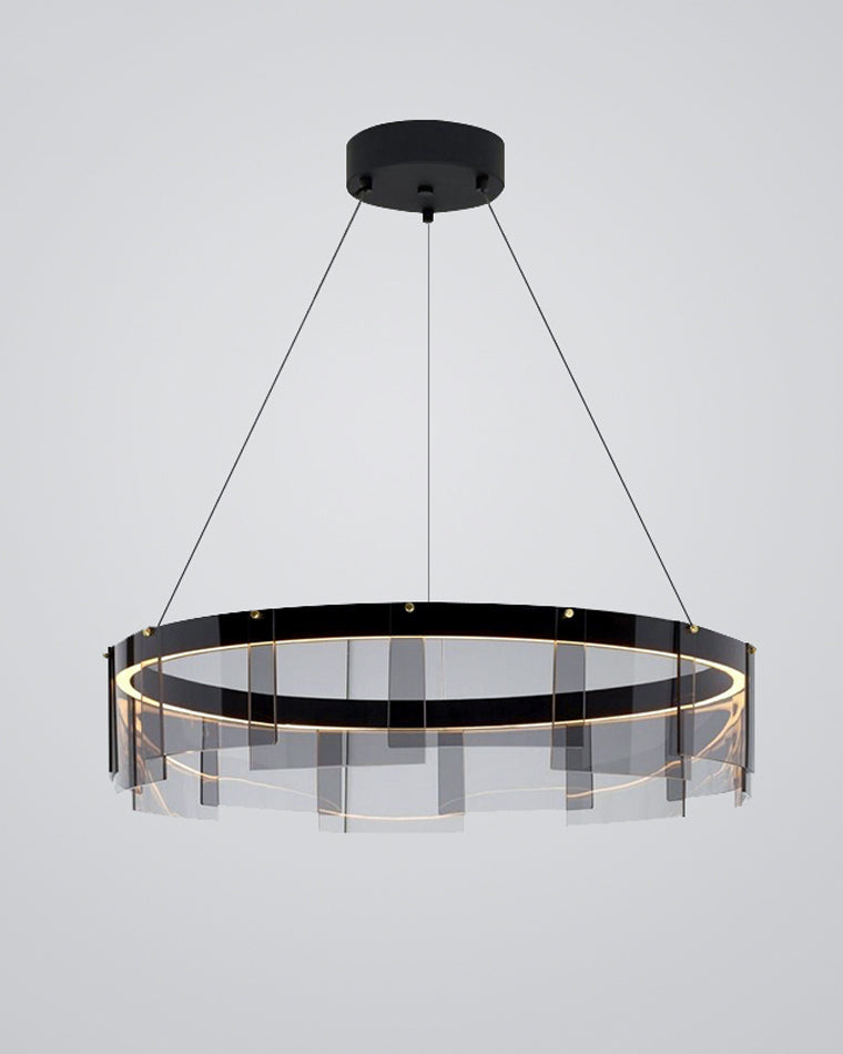 Diff Smoked Glass Round Chandelier-DF2202