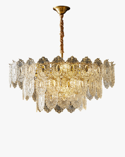 Diff Tiered Textured Glass Chandelier-DF2208