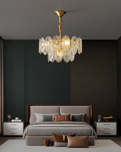 Diff Tiered Textured Glass Chandelier-DF2208