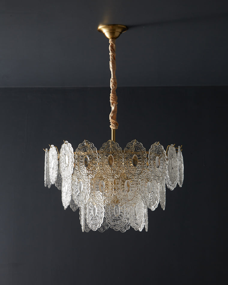 Diff Tiered Textured Glass Chandelier-DF2208