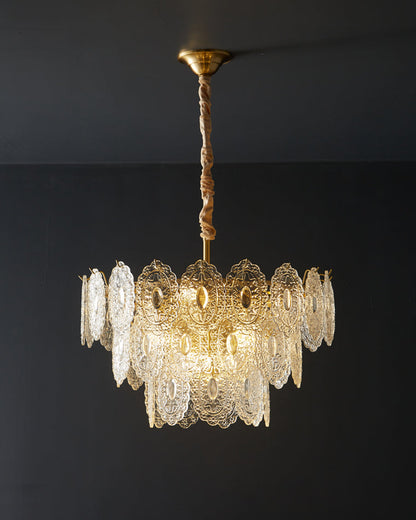 Diff Tiered Textured Glass Chandelier-DF2208