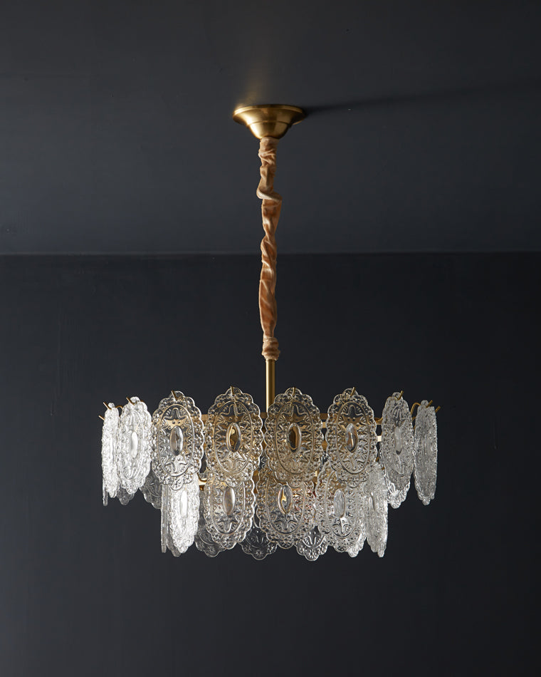 Diff Tiered Textured Glass Chandelier-DF2208