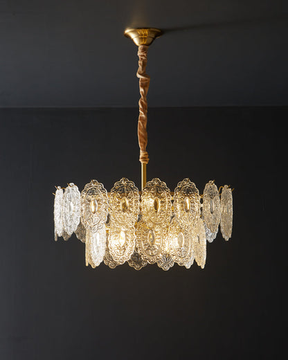 Diff Tiered Textured Glass Chandelier-DF2208