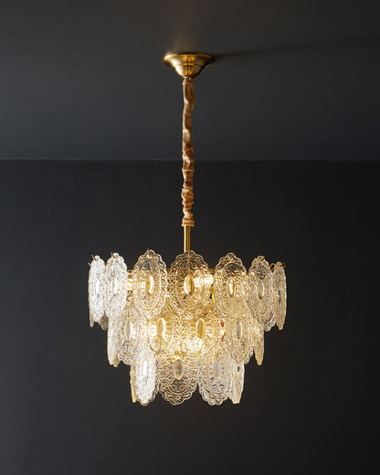 Diff Tiered Textured Glass Chandelier-DF2208