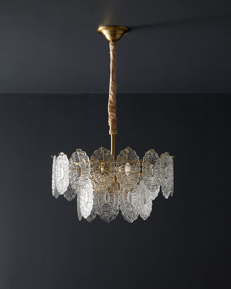 Diff Tiered Textured Glass Chandelier-DF2208