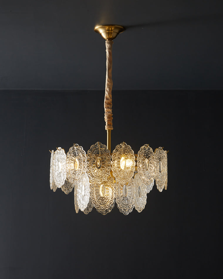 Diff Tiered Textured Glass Chandelier-DF2208