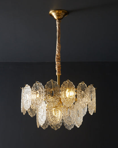 Diff Tiered Textured Glass Chandelier-DF2208