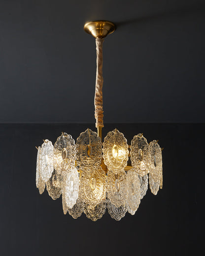 Diff Tiered Textured Glass Chandelier-DF2208