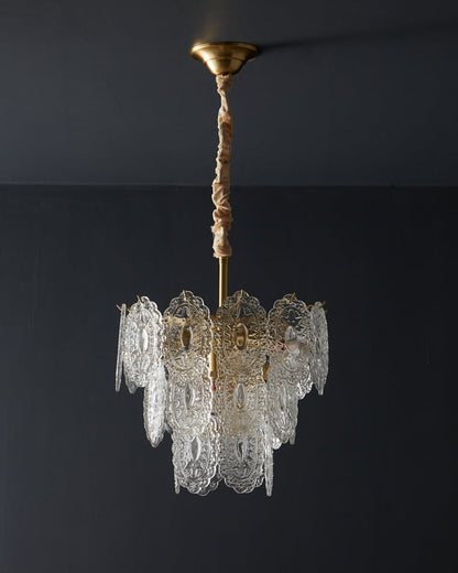 Diff Tiered Textured Glass Chandelier-DF2208