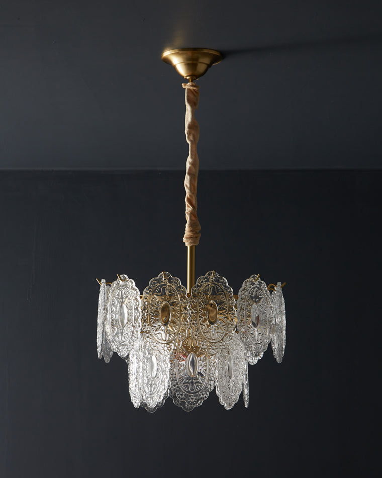 Diff Tiered Textured Glass Chandelier-DF2208