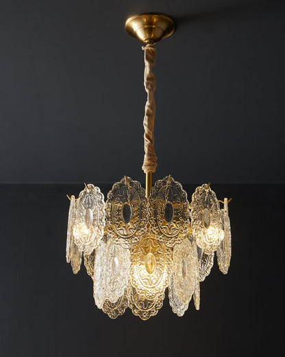 Diff Tiered Textured Glass Chandelier-DF2208