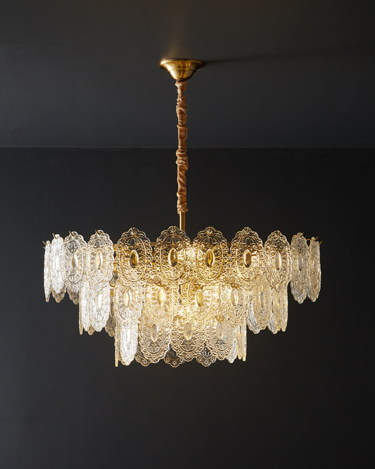 Diff Tiered Textured Glass Chandelier-DF2208