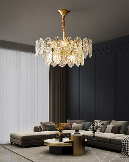 Diff Tiered Textured Glass Chandelier-DF2208