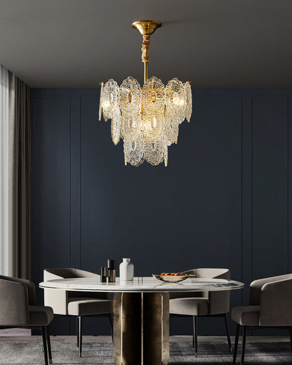 Diff Tiered Textured Glass Chandelier-DF2208