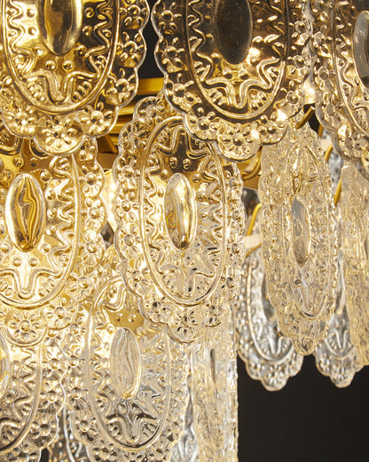 Diff Tiered Textured Glass Chandelier-DF2208