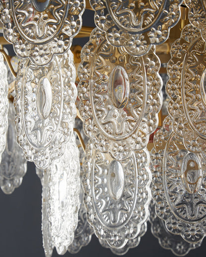 Diff Tiered Textured Glass Chandelier-DF2208