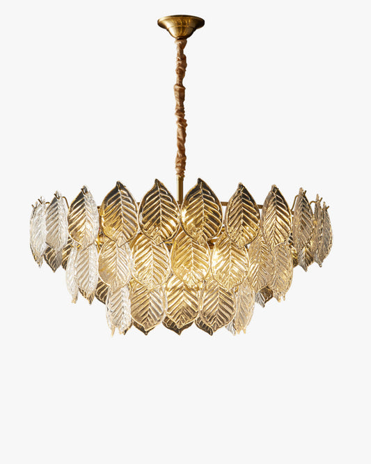 Diff Tiered Glass Leaf Chandelier-DF2209