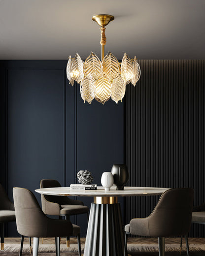 Diff Tiered Glass Leaf Chandelier-DF2209