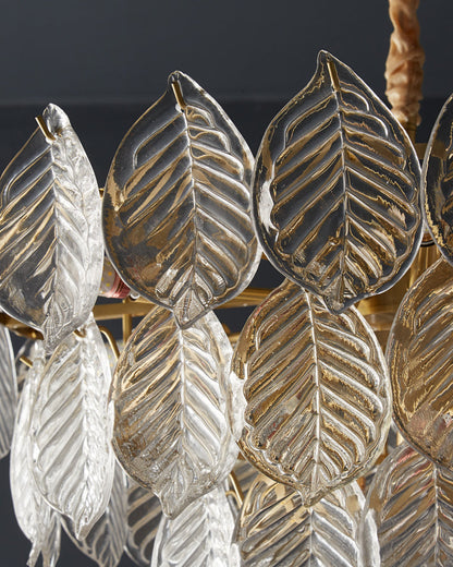 Diff Tiered Glass Leaf Chandelier-DF2209
