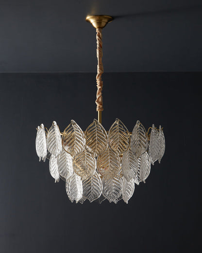 Diff Tiered Glass Leaf Chandelier-DF2209