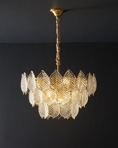 Diff Tiered Glass Leaf Chandelier-DF2209