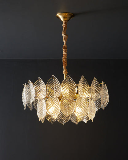 Diff Tiered Glass Leaf Chandelier-DF2209