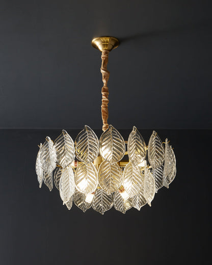 Diff Tiered Glass Leaf Chandelier-DF2209