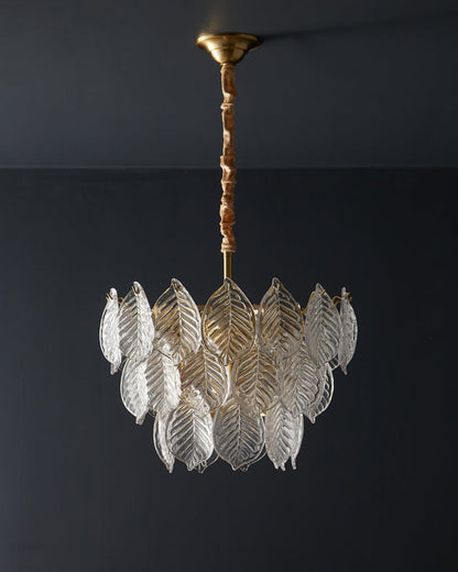 Diff Tiered Glass Leaf Chandelier-DF2209