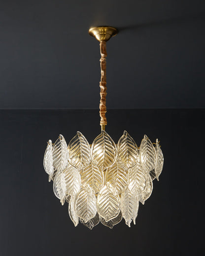 Diff Tiered Glass Leaf Chandelier-DF2209